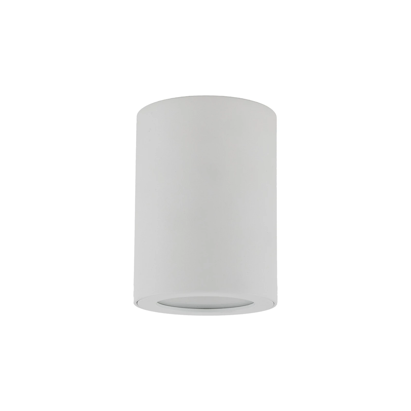 GU10 ceiling light – cylindrical white fixture, IP44
