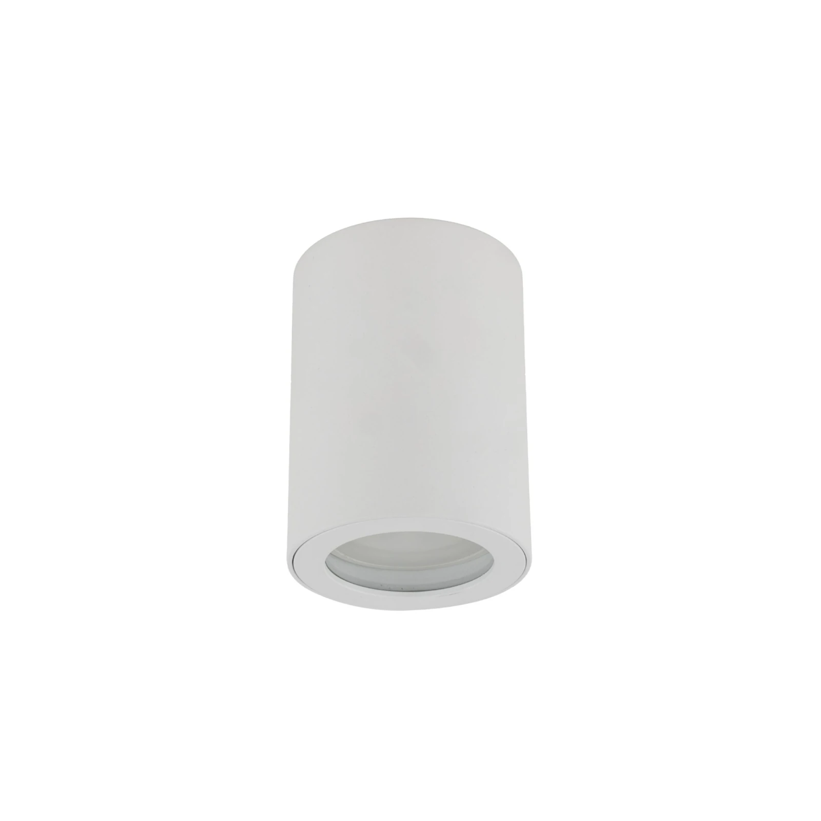 GU10 ceiling light – cylindrical white fixture, IP44