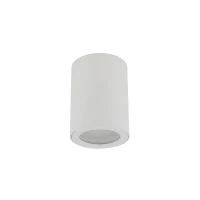 GU10 ceiling light – cylindrical white fixture, IP44 - Image 2