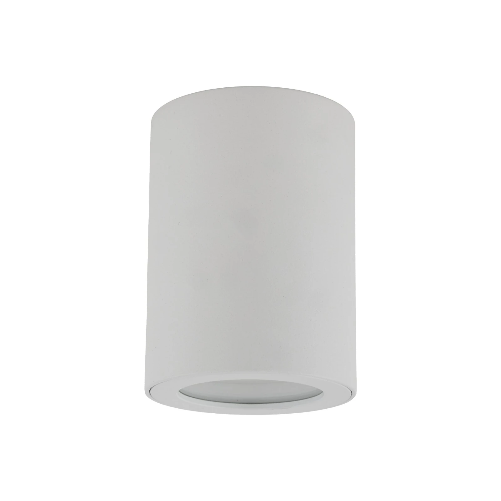 GU10 ceiling light – cylindrical white fixture, IP44