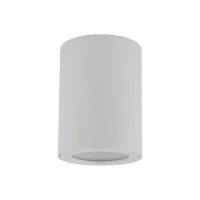 GU10 ceiling light – cylindrical white fixture, IP44 - Image 3