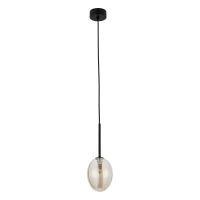 PEARL G9 pakabinamas šviestuvas, konjako spalvos stiklas, juodas akcentas - Nuotrauka 2