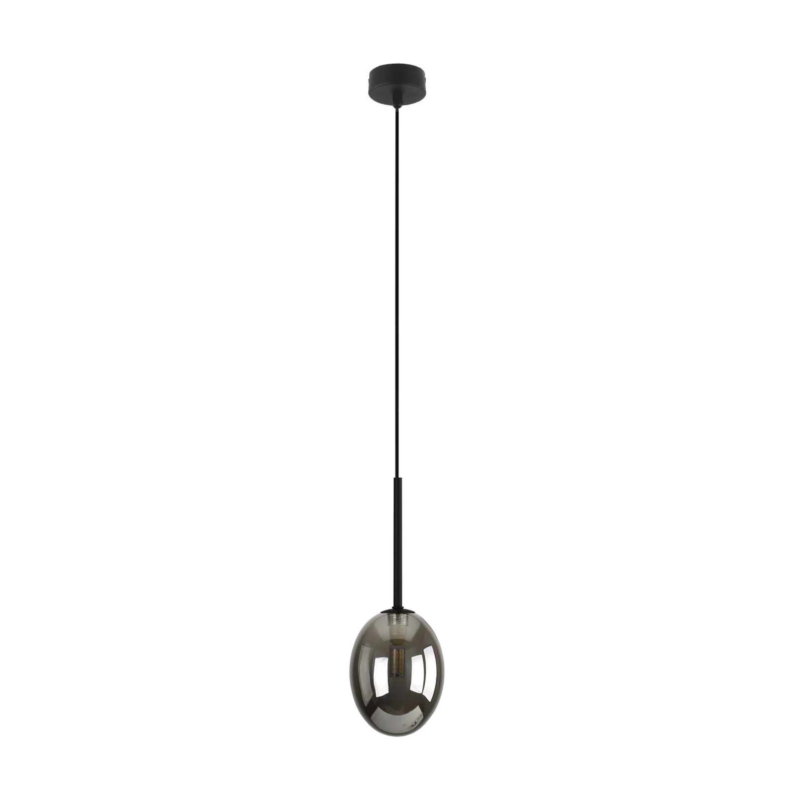 Pendant light 8 W – round, black, G9 accent