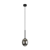 Pendant light 8 W – round, black, G9 accent