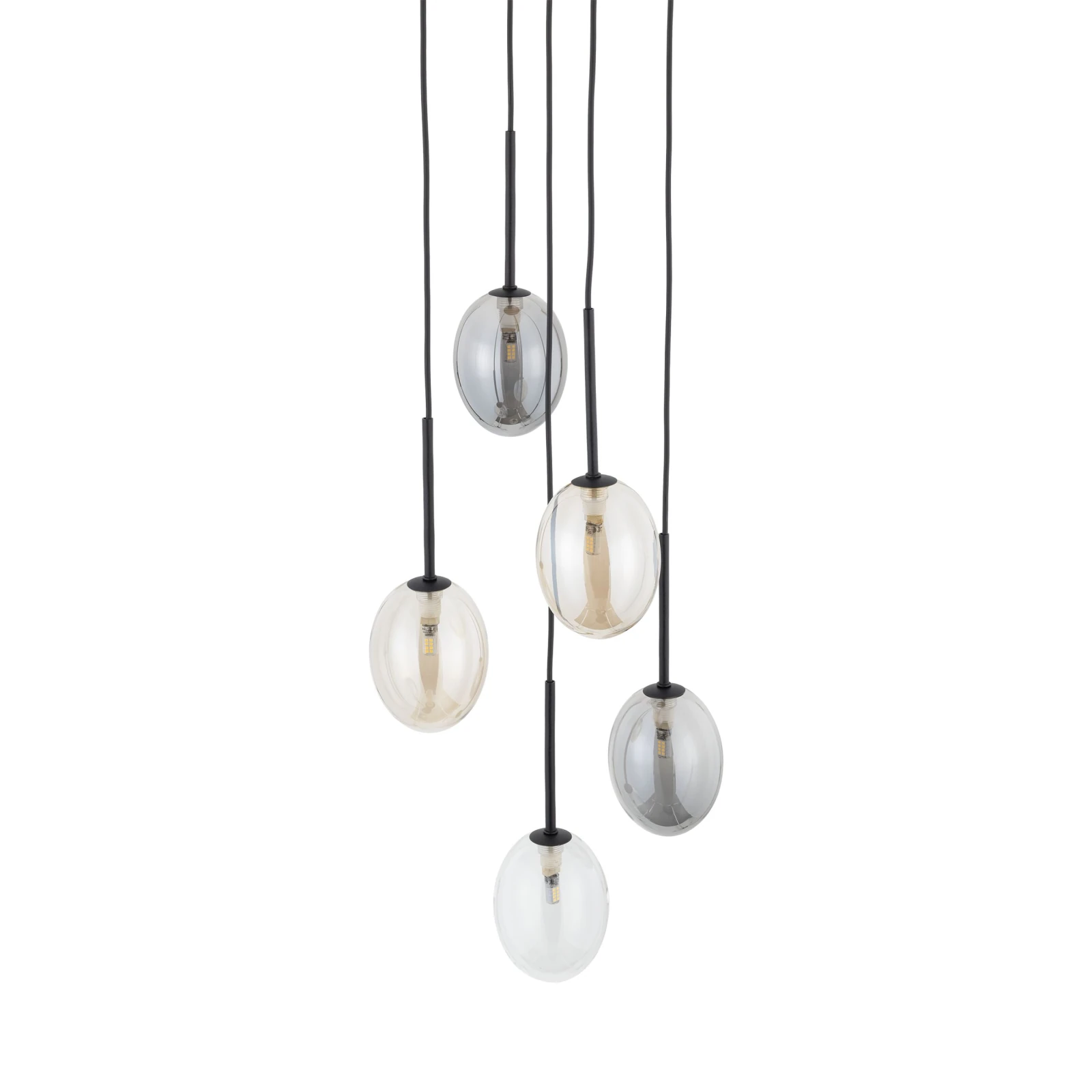 PEARL G9 pakabinamas šviestuvas, juodas, 5 taškų