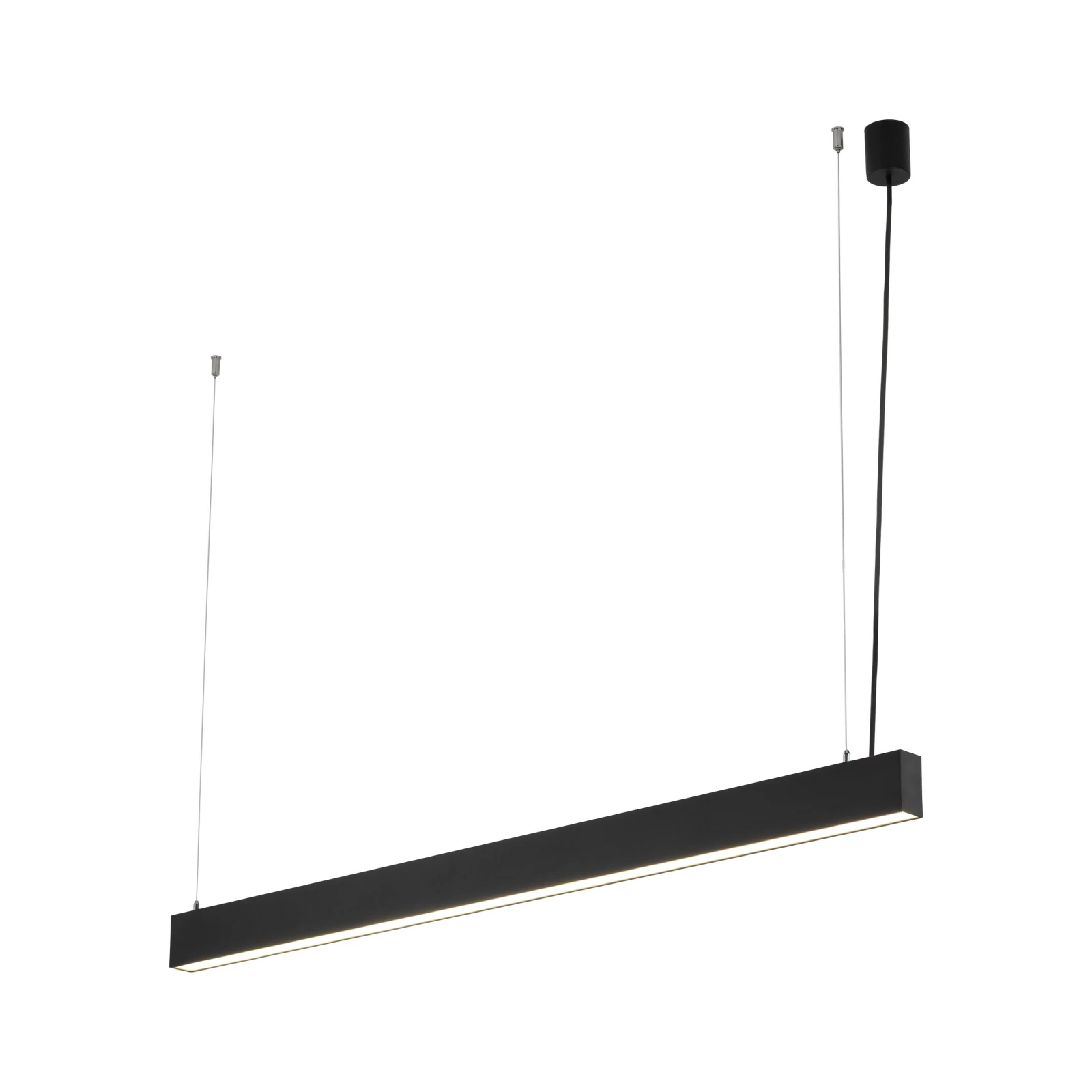 LED pendant light LUXE 40 W – linear, black, CCT