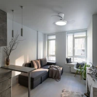 BREEZE 18 W LED lubinis šviestuvas su ventiliatoriumi, baltas, CCT - Nuotrauka 1