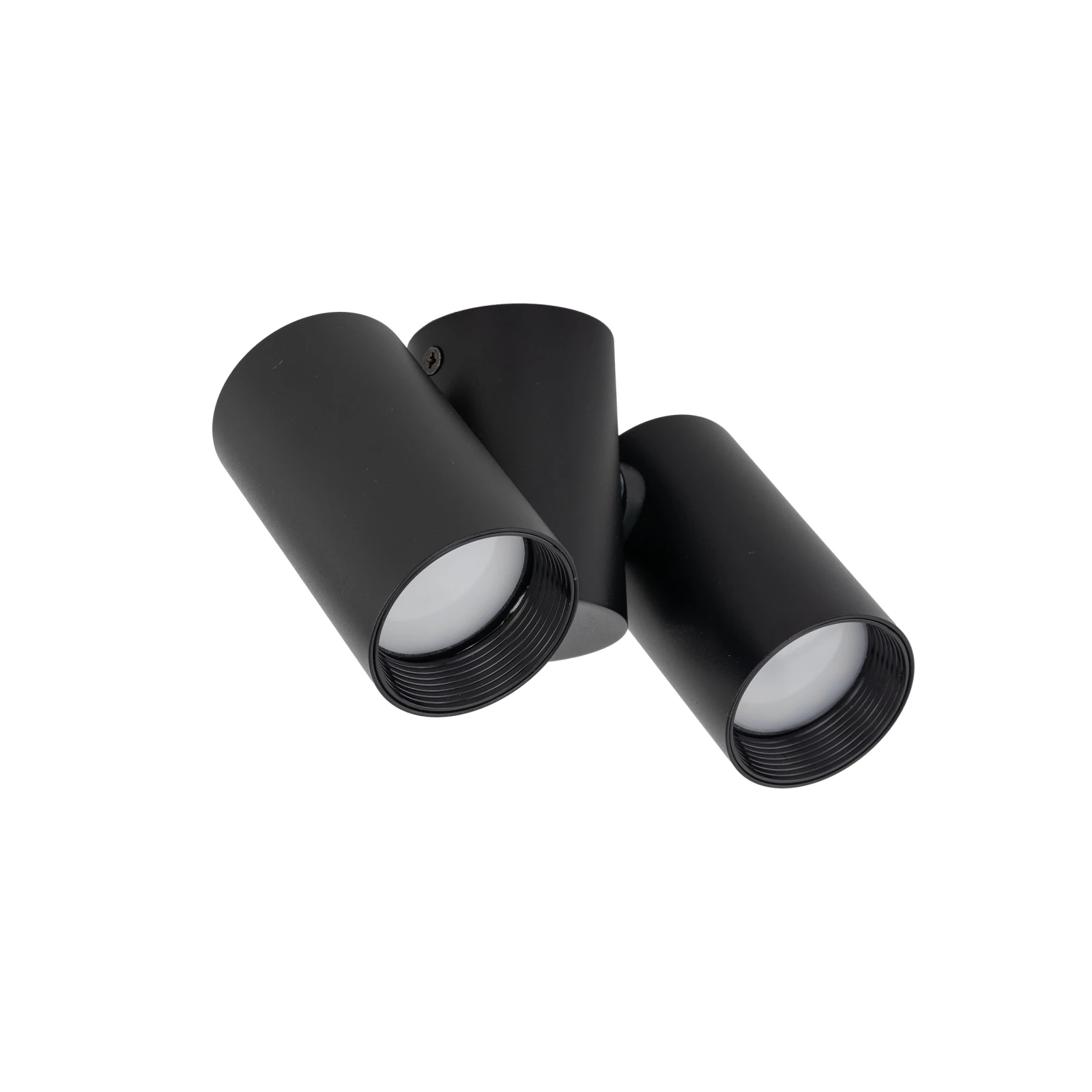 Wall spotlight 2xGU10 – black, gold accents, adjustable