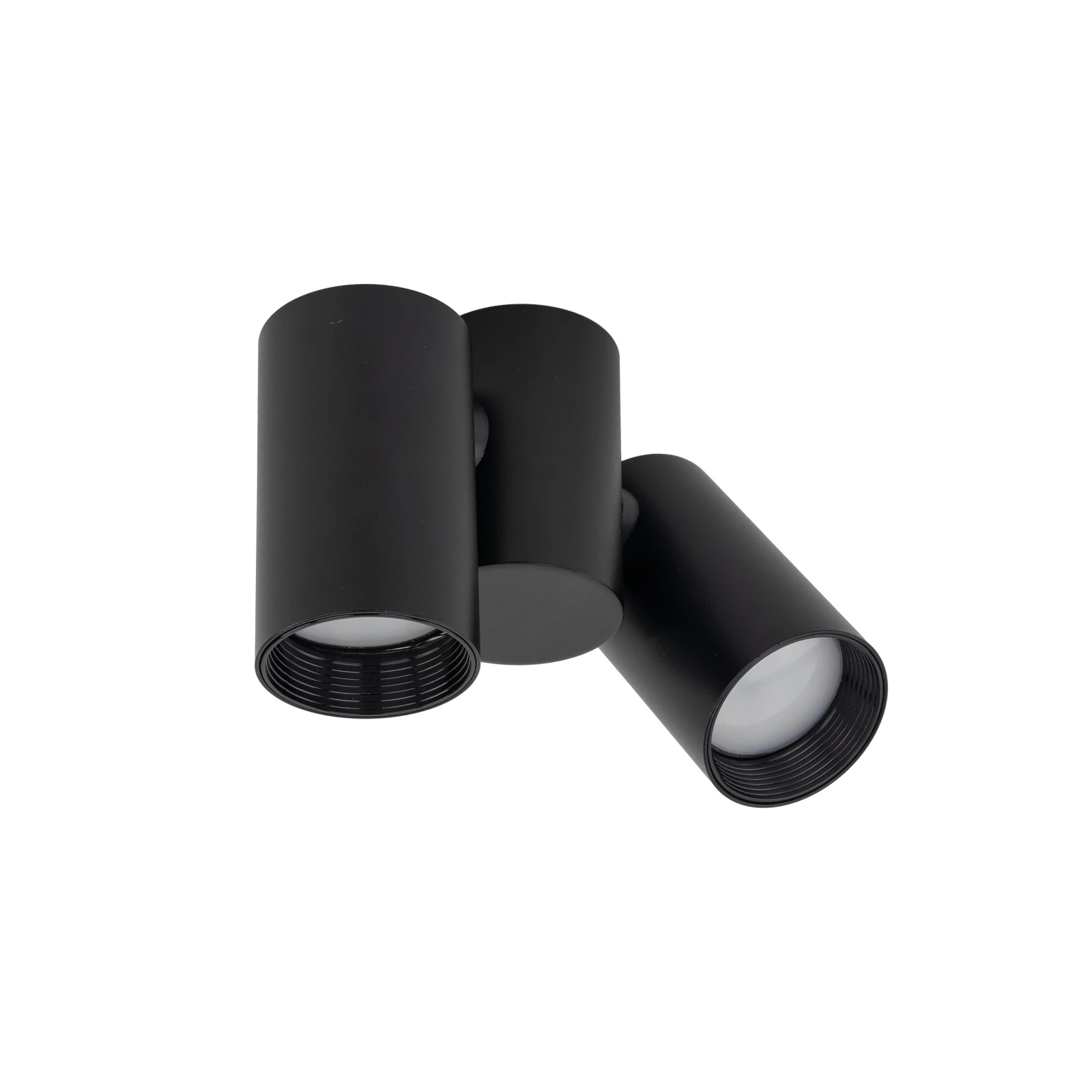 Wall spotlight 2xGU10 – black, gold accents, adjustable