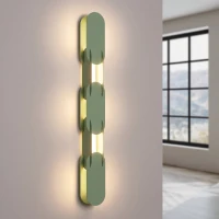 Wall lamp 91 cm – linear, sage, dimmable LED - Image 1