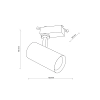 Track spotlight GU10 – black, adjustable beam angle - Image 6