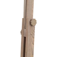 Floor lamp 15 W – beige, wood detail, adjustable E27 - Image 6