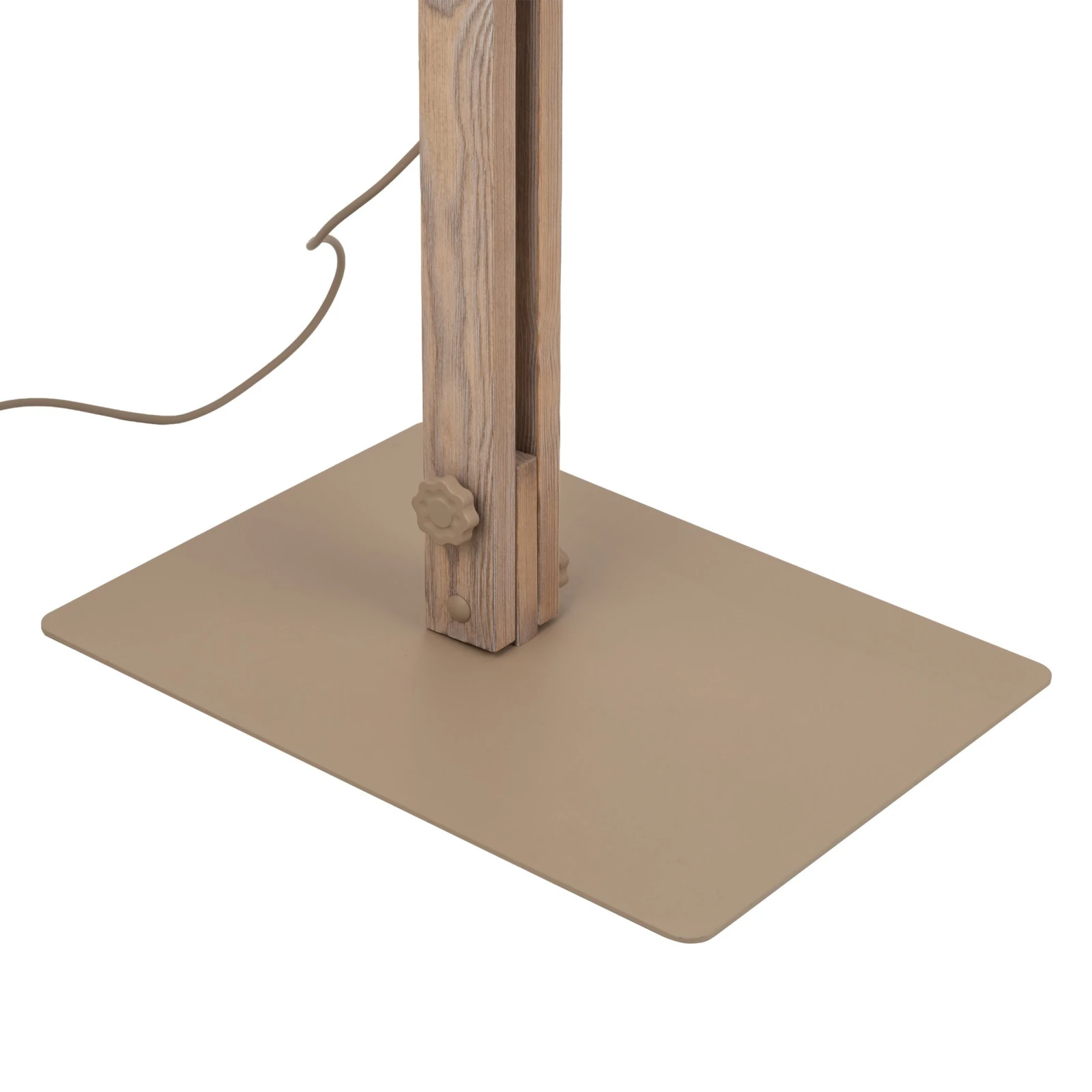 Floor lamp 15 W – beige, wood detail, adjustable E27