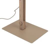 Floor lamp 15 W – beige, wood detail, adjustable E27 - Image 7
