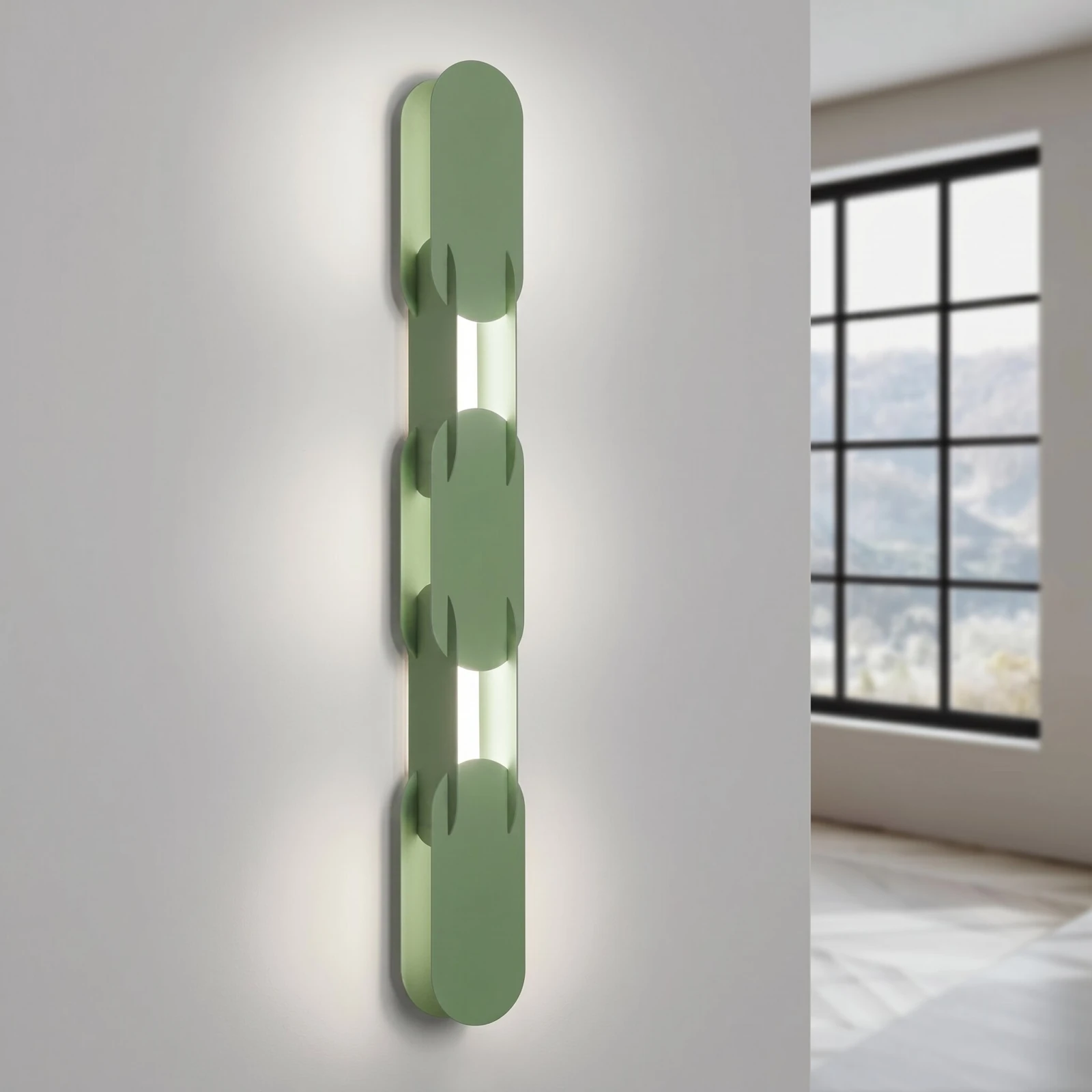 Sieninis šviestuvas 91 cm – linijinis, šalavijo, LED DALI