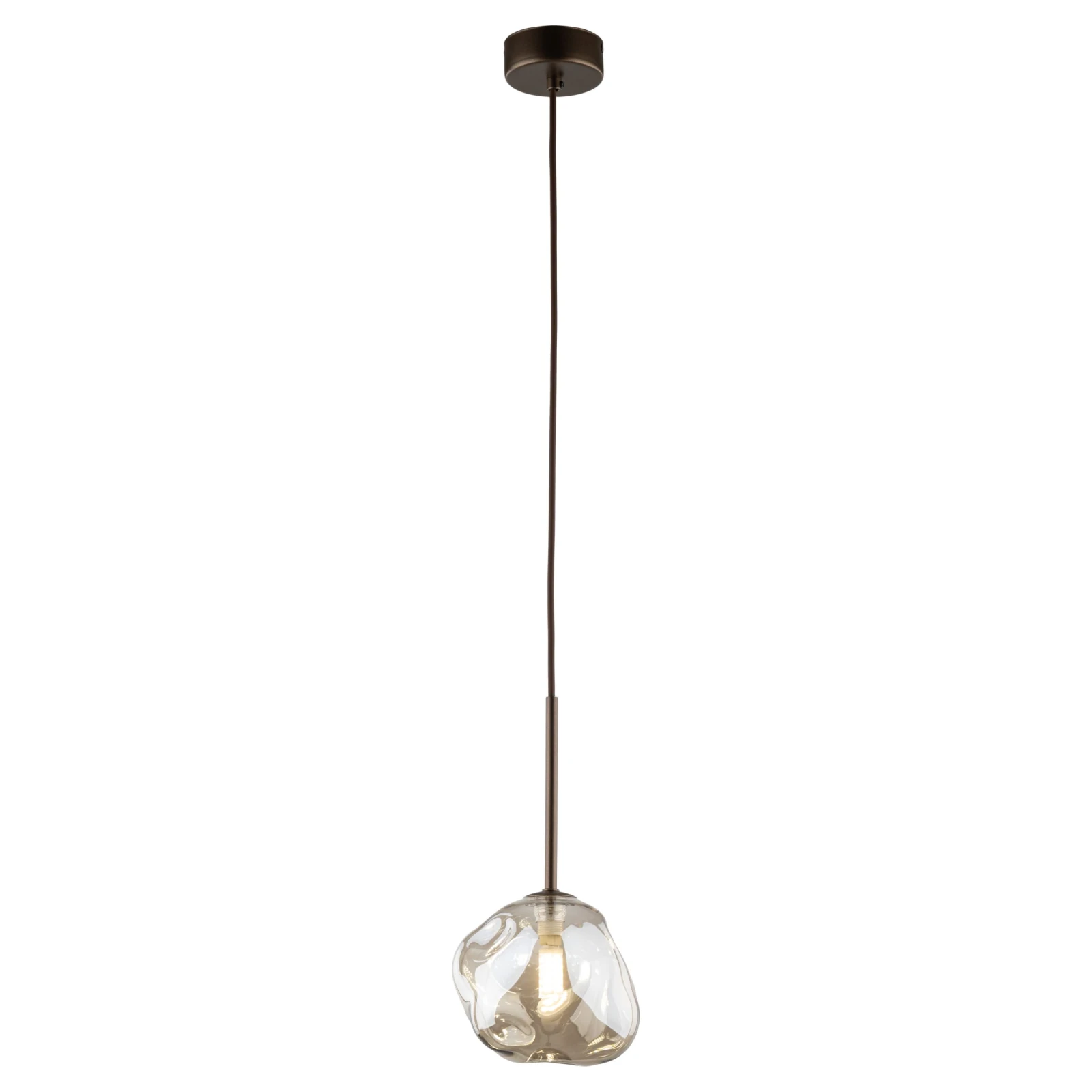Pakabinamas šviestuvas LAVA 1x8 W G9, rudas stiklas