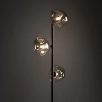 Floor lamp 3x8 W – irregular glass shades, brown - Image 3