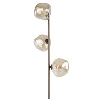 Floor lamp 3x8 W – irregular glass shades, brown - Image 6