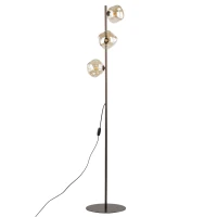 Floor lamp 3x8 W – irregular glass shades, brown - Image 7