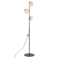 Floor lamp 3x8 W – irregular glass shades, brown - Image 8
