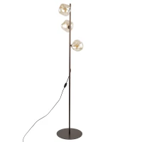 Floor lamp 3x8 W – irregular glass shades, brown - Image 10
