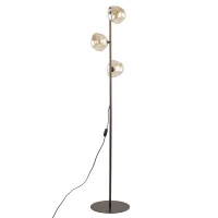 Floor lamp 3x8 W – irregular glass shades, brown - Image 2