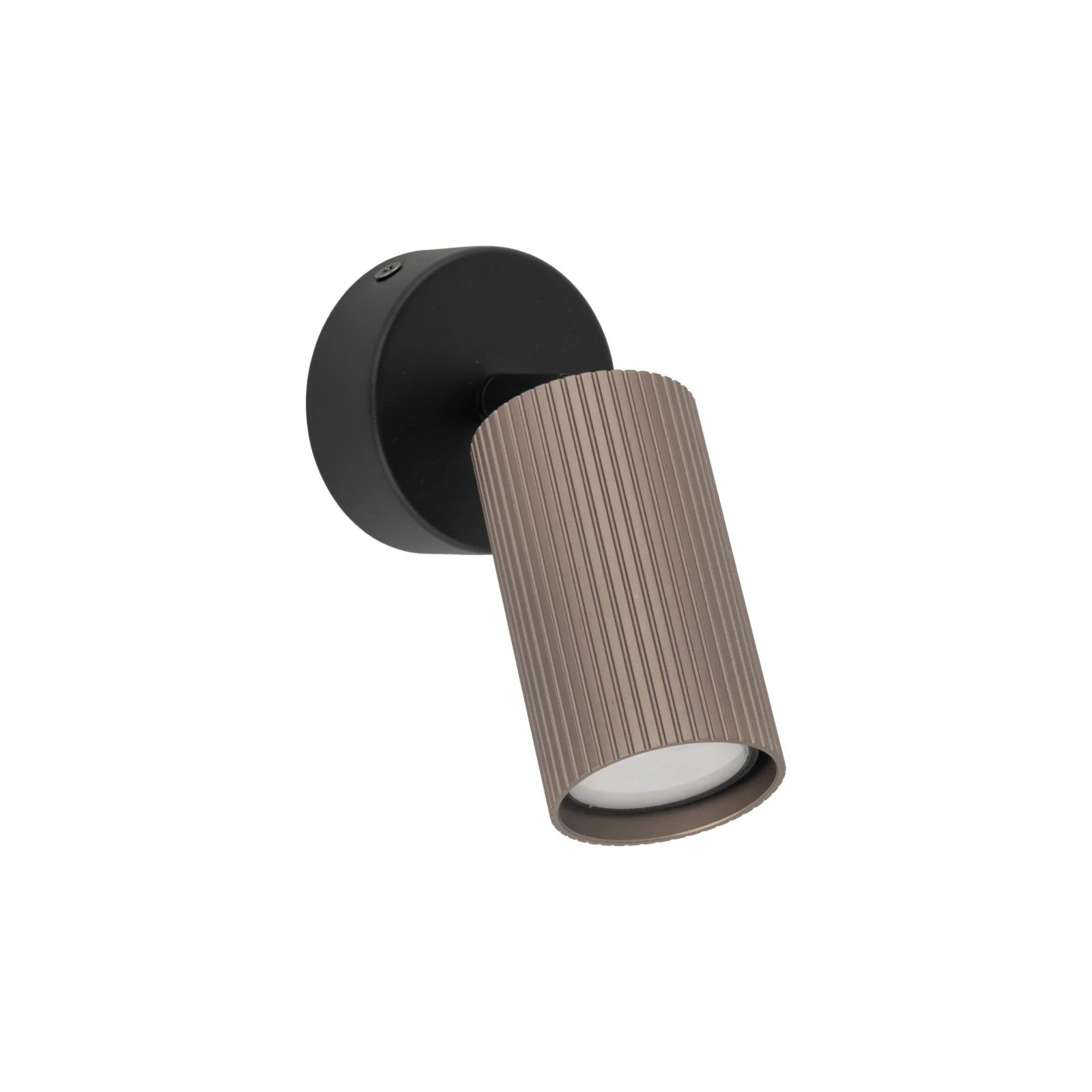Ceiling spotlight 1xGU10 – cylindrical, brown, adjustable