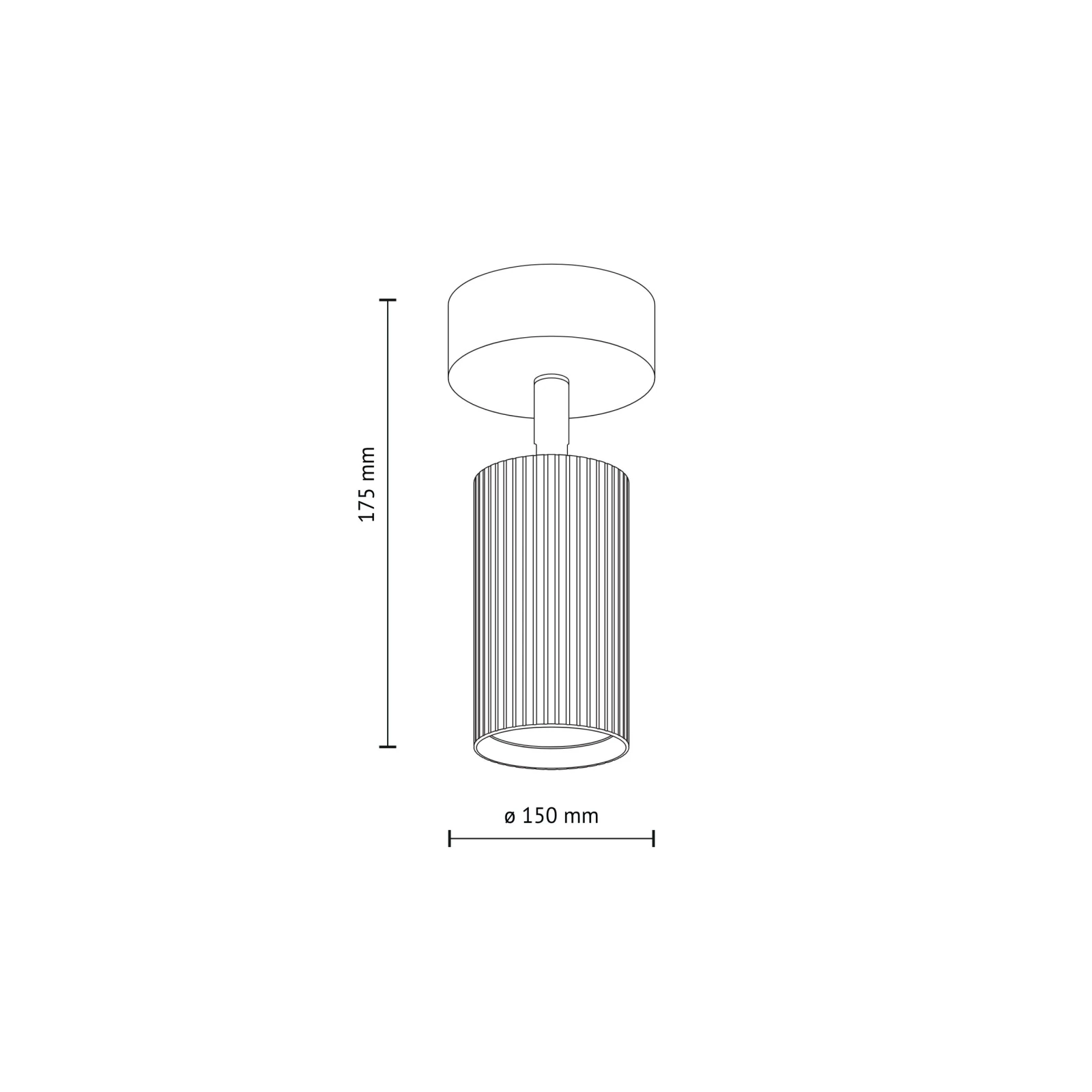 Ceiling spotlight 1xGU10 – cylindrical, brown, adjustable