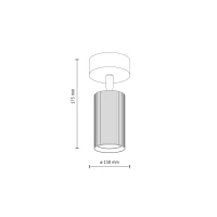 Ceiling spotlight 1xGU10 – cylindrical, brown, adjustable - Image 6