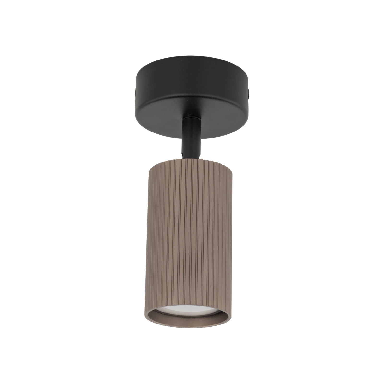 Ceiling spotlight 1xGU10 – cylindrical, brown, adjustable
