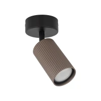 Ceiling spotlight 1xGU10 – cylindrical, brown, adjustable - Image 2