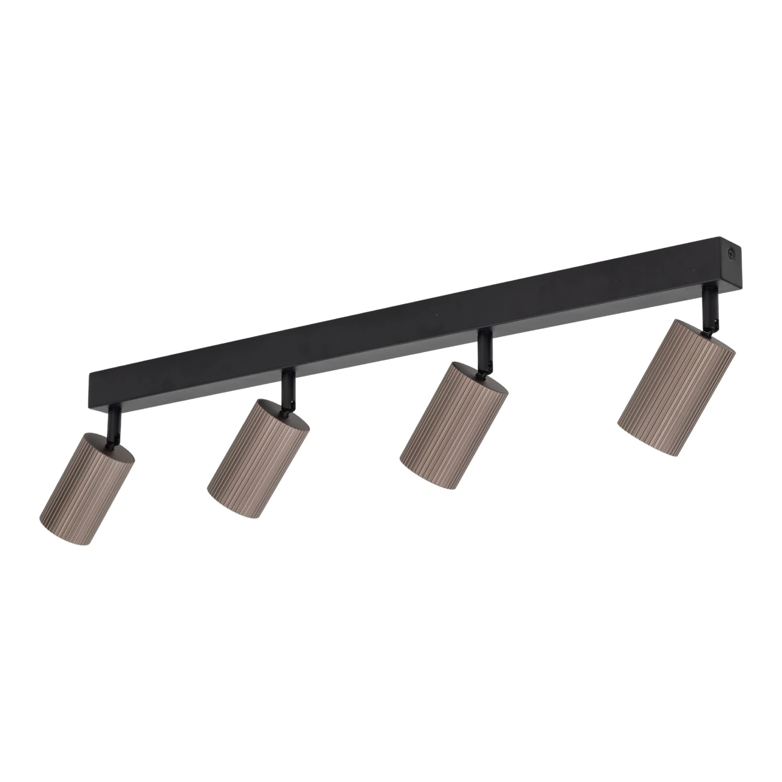 Ceiling spotlight 4xGU10 – linear, brown, adjustable