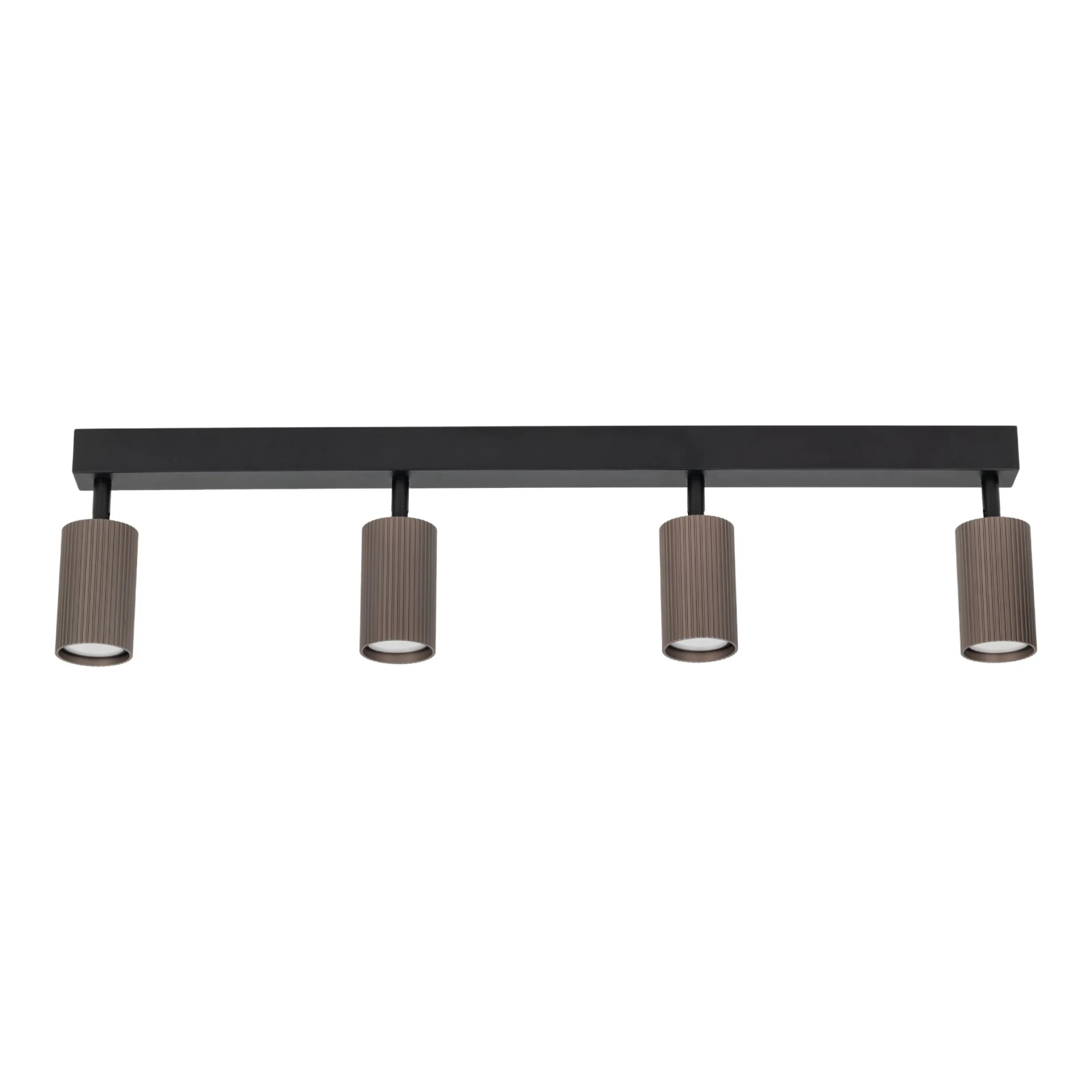 Ceiling spotlight 4xGU10 – linear, brown, adjustable