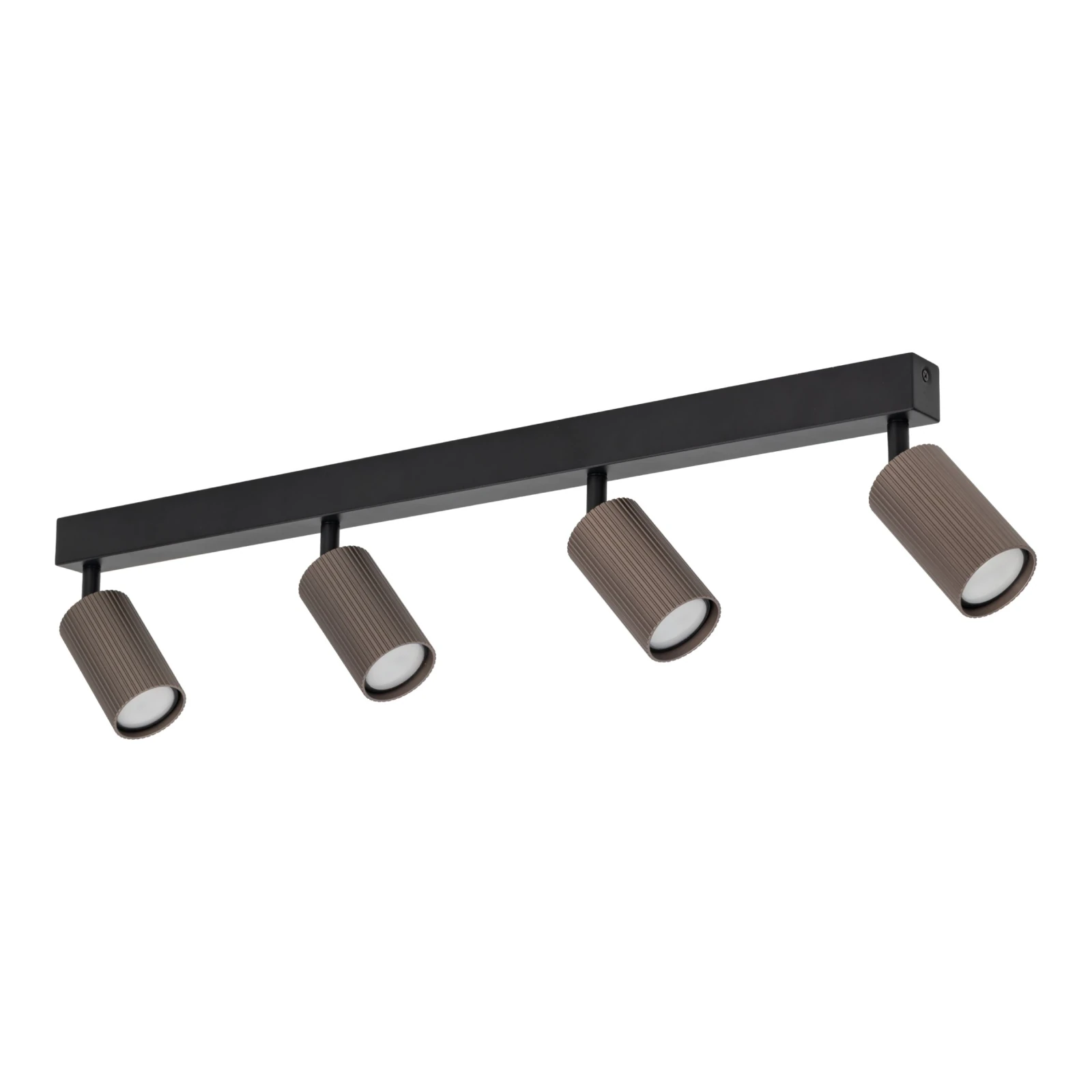 Ceiling spotlight 4xGU10 – linear, brown, adjustable
