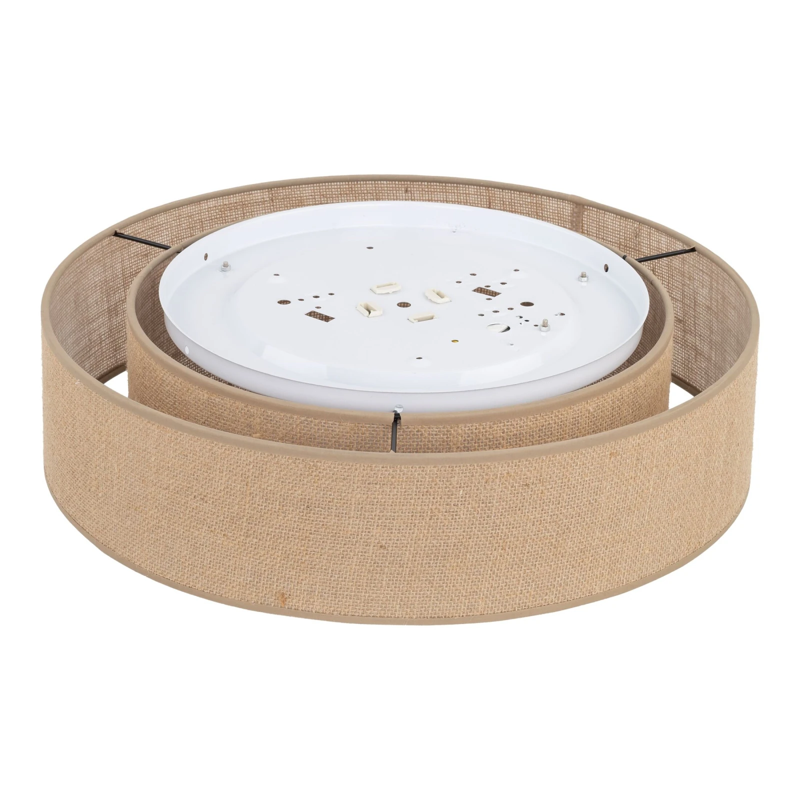 Ceiling light 4xE27 – round, beige, magnetic shade