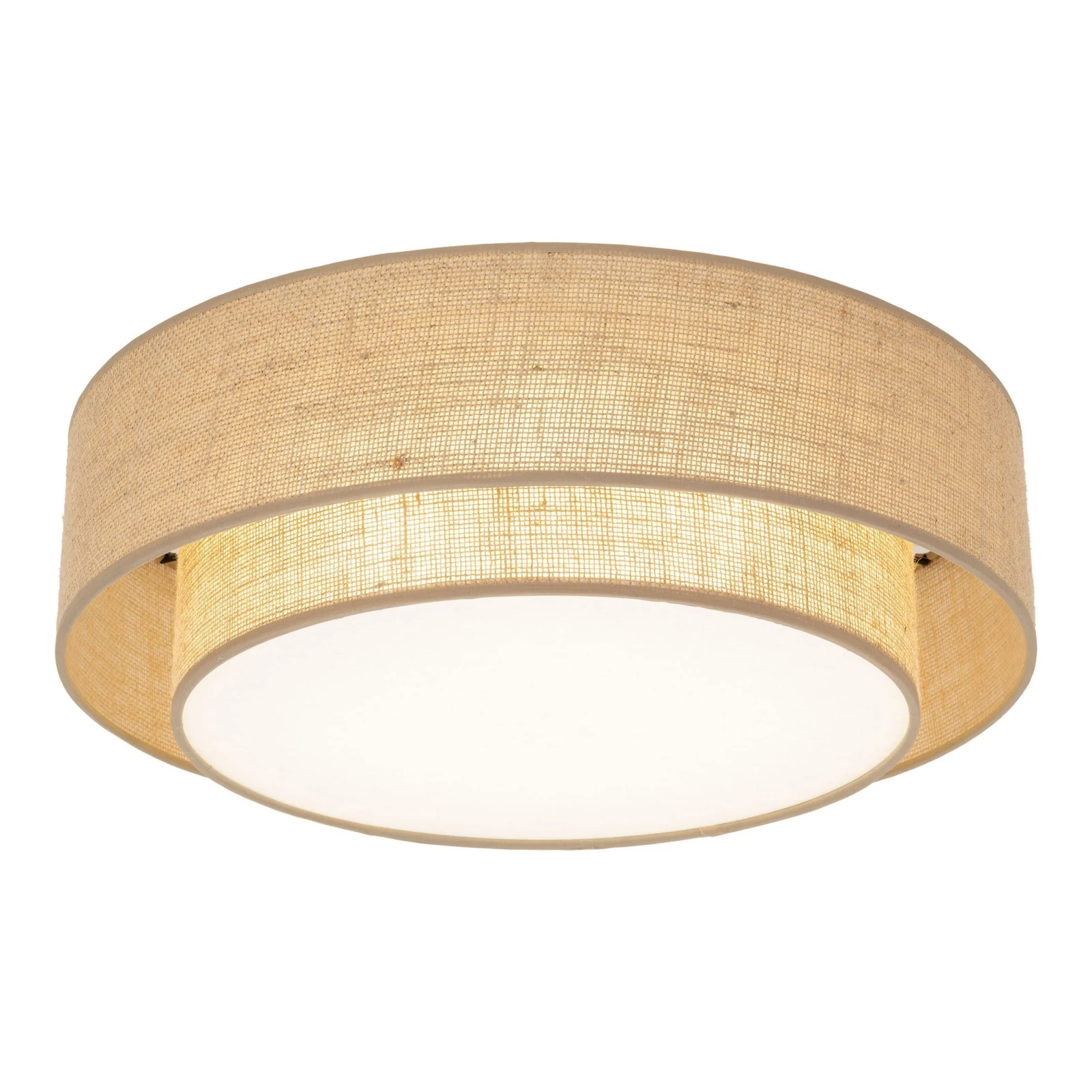 Ceiling light 4xE27 – round, beige, magnetic shade