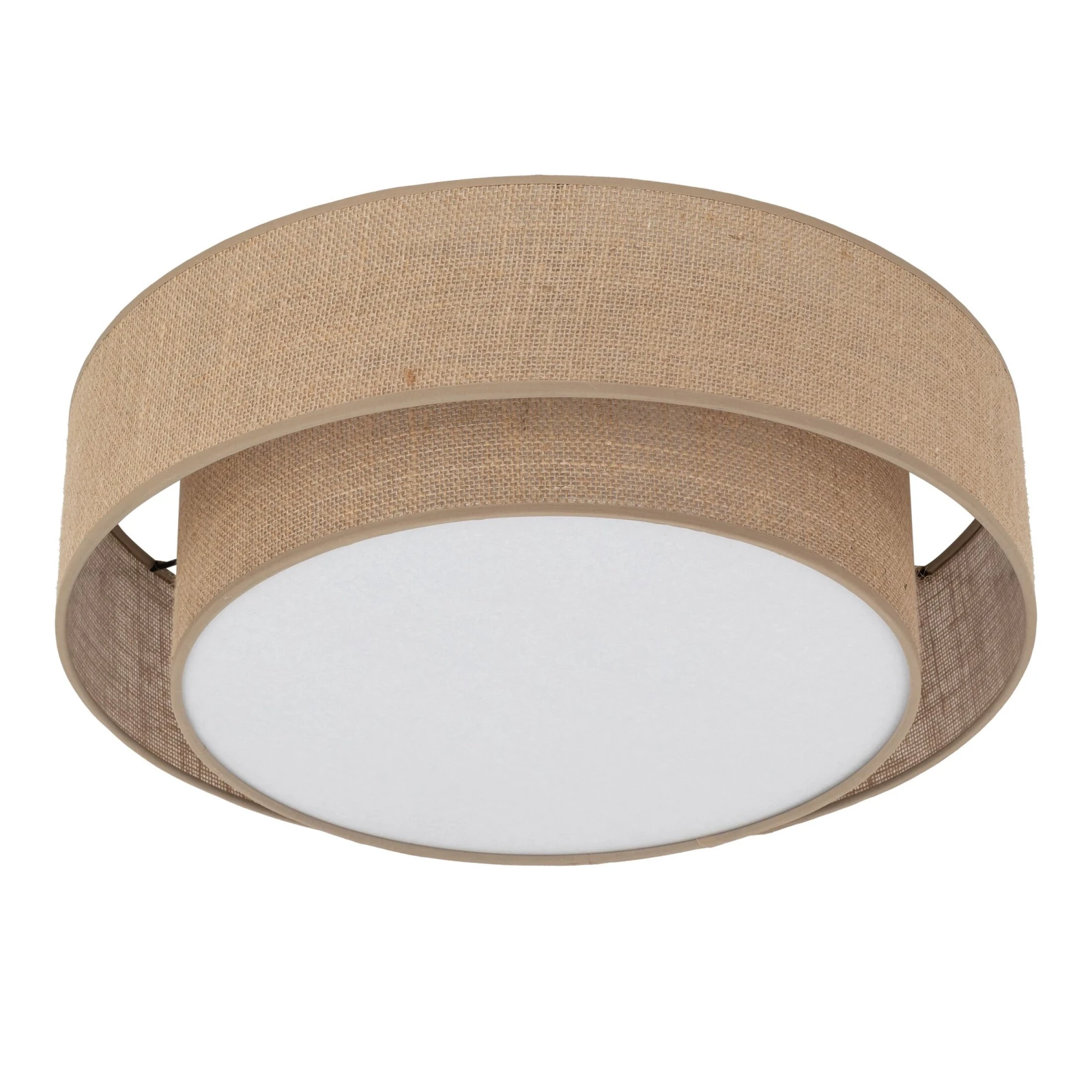 Ceiling light 4xE27 – round, beige, magnetic shade