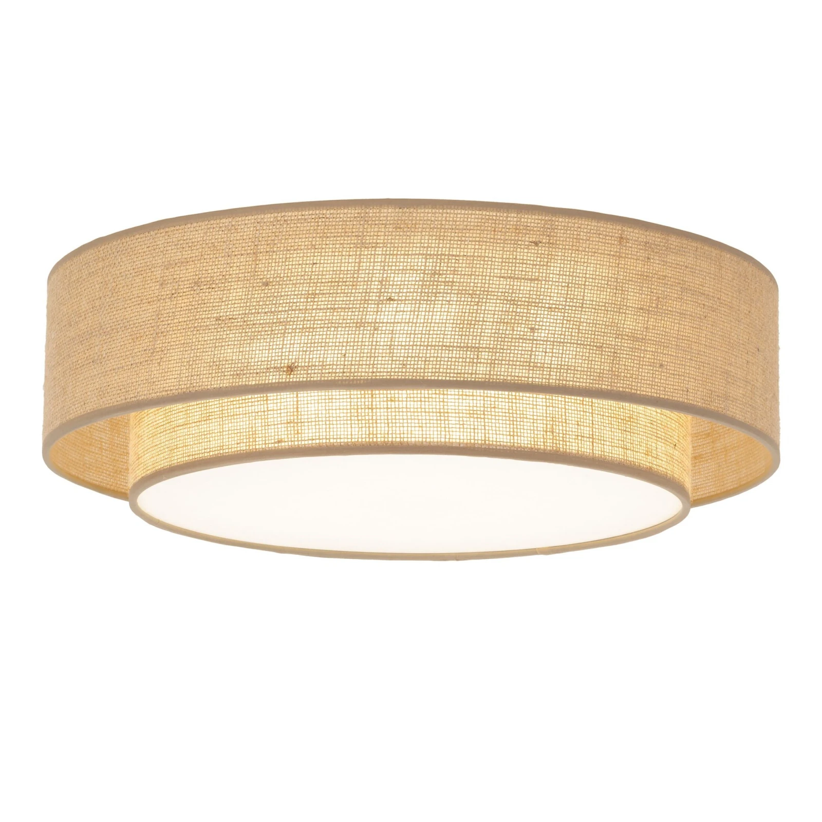 Ceiling light 4xE27 – round, beige, magnetic shade