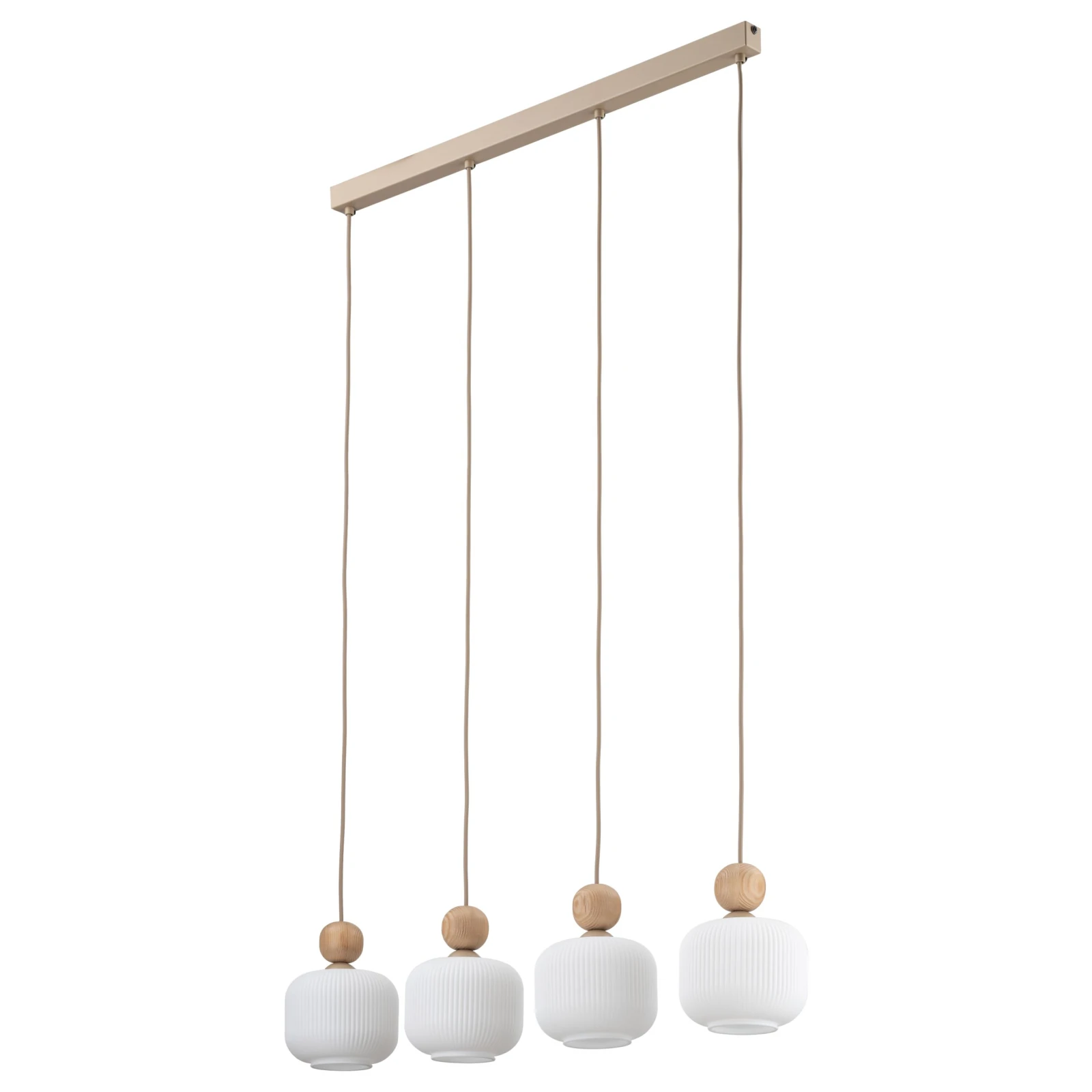 Pendant light 4x10 W – linear, glass shades