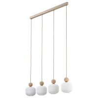 Pendant light 4x10 W – linear, glass shades - Image 2