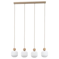 Pendant light 4x10 W – linear, glass shades - Image 11