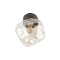 Ceiling light 10 W – brown glass, transparent LAVA shade - Image 8