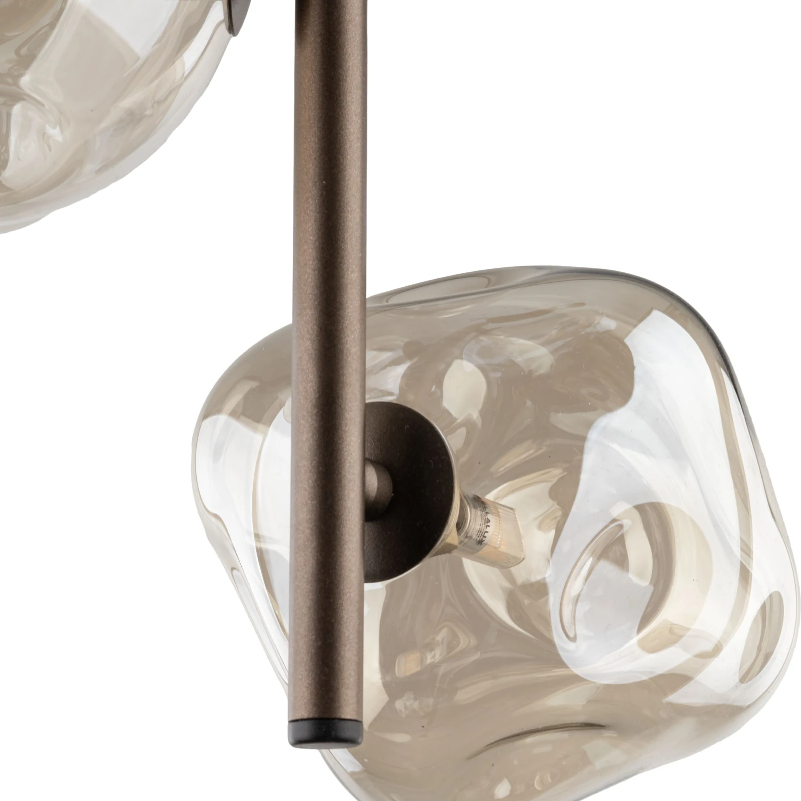 Pendant light 3x8 W – brown glass, three LAVA shades