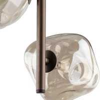 Pendant light 3x8 W – brown glass, three LAVA shades - Image 6