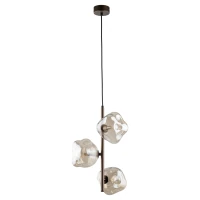 Pendant light 3x8 W – brown glass, three LAVA shades - Image 11