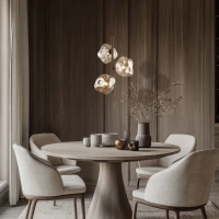 Pendant light 3x8 W – brown glass, three LAVA shades