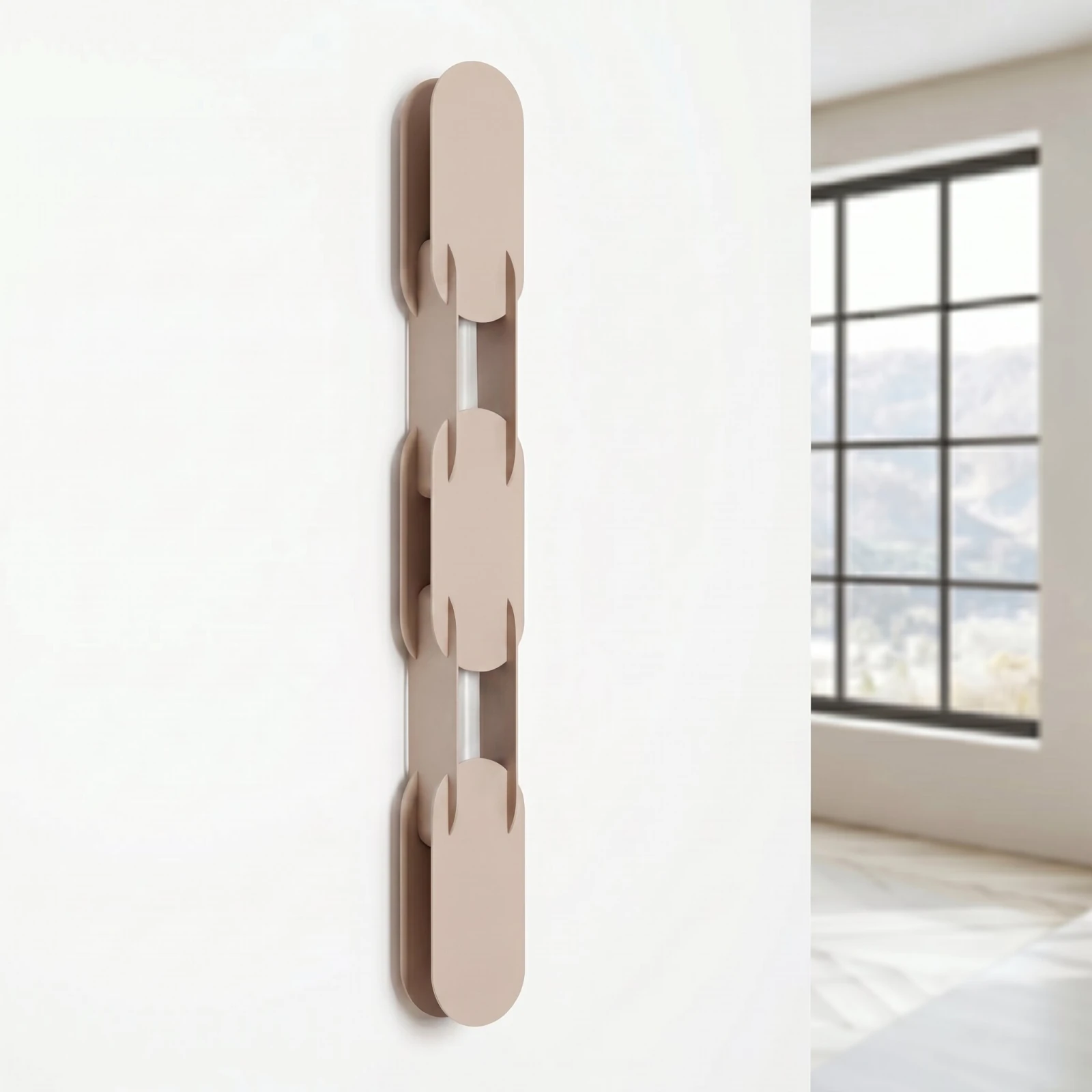 Wall lamp 91 cm – linear, taupe, DALI dimmable