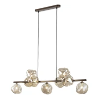 Pendant light 9x8 W – brown glass LAVA composition - Image 10