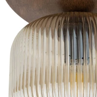 SALVIA ceiling light 3 x E14 – brown, smoked fluted glass - Image 3
