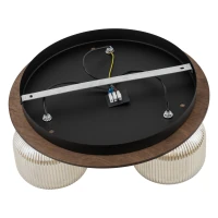 SALVIA ceiling light 3 x E14 – brown, smoked fluted glass - Image 5